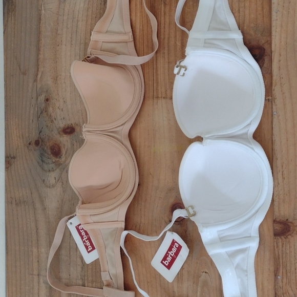 Barbara Vintage 2 Convertible Strapless Underwire Demi Bras NWT Size 32A - Picture 10 of 13